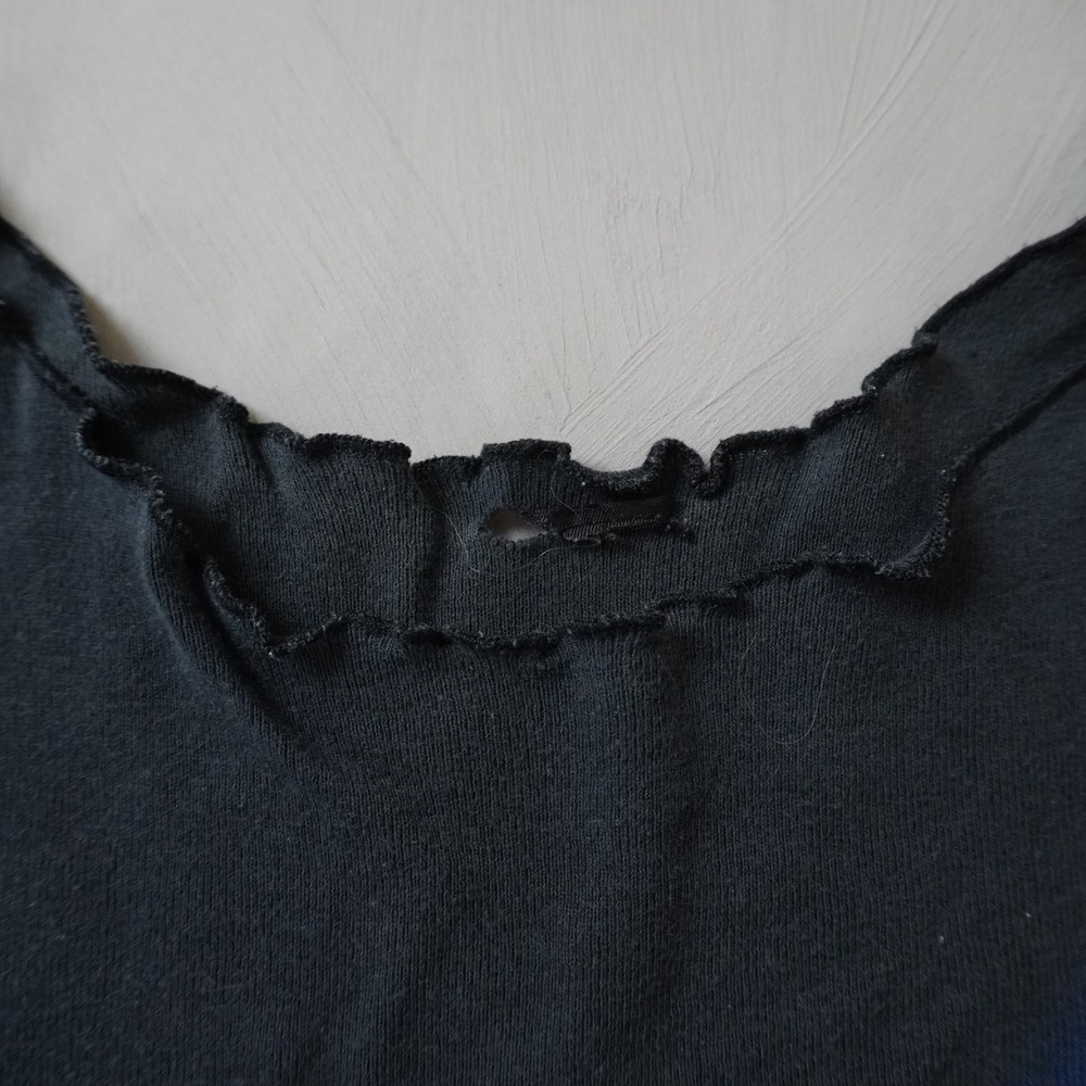 Vintage Harley Davidson Eagle Tank Top Medium Womens Black Lettuce Edge 90s Y2K - Picture 5 of 7